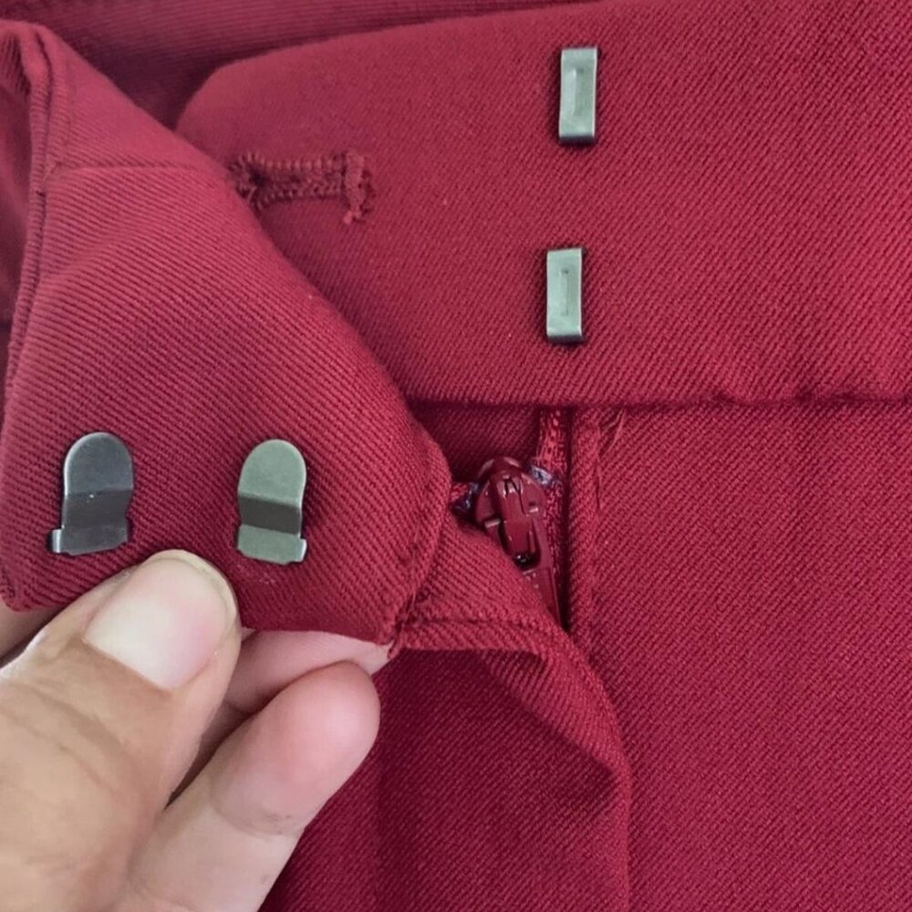 NWT Women's Chico's So Slimming Trouser in Red Sz 10P MSRP $110 - Picture 7 of 10